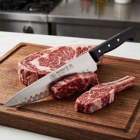 Sürbisa Sürmene 61080 Profesyonel Oluklu Şef Bıçağı 33 cm Paslanmaz Çelik Pimli Saplı Aşçı Bıçağı