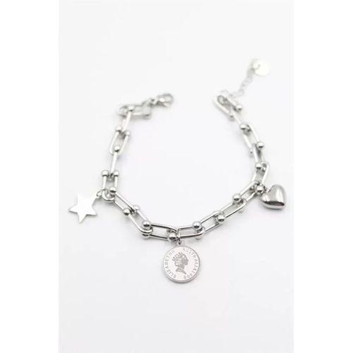 Charm Tfn Zincir Bileklik - Gümüş