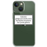 Iphone 13 Kılıf HD Yazı Baskılı Silikon Arka Kapak - Yazı 4