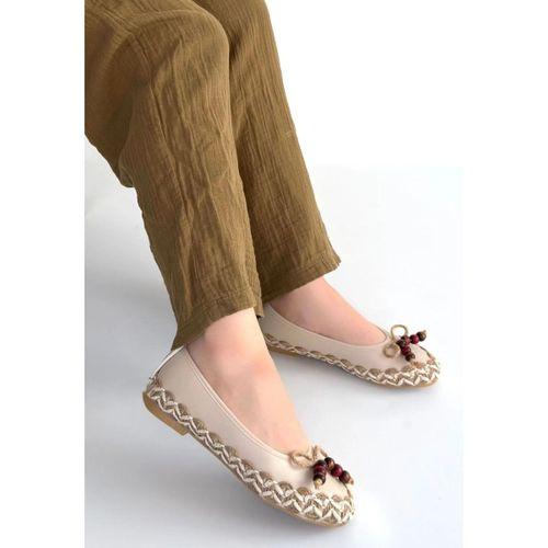 Ilwe Bej Cilt Babet Ayakkabı