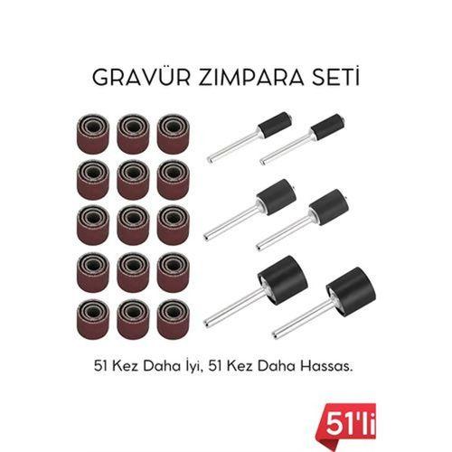 51'li Mini Zımpara Gravür Seti Dremel Ucu: Profesyonel Taşlama, Parlatma ve Şekillendirme Aleti