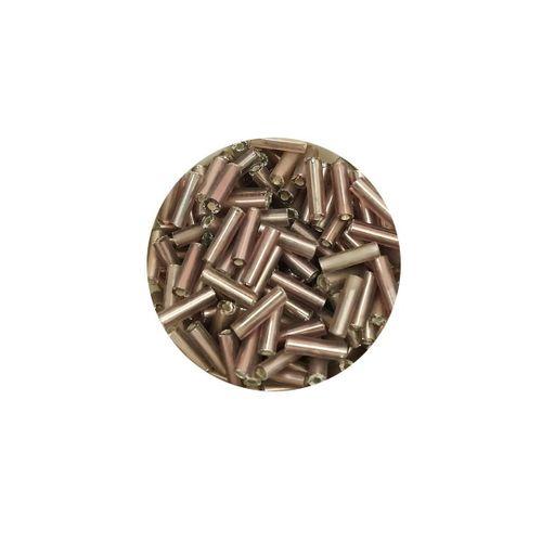Uzun Boru Kesme Boncuk Çap 2mm Uzunluk 10 mm - 20 Gram - Koyu Bej - BNC225