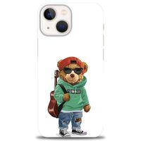 iPhone 13 Kılıf HD Baskılı Kılıf - Teddy Bear + Tam Ekran Koruyucu
