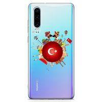 Huawei P30 Kılıf Türkiye Milli Figürler Arka Kapak Koruma Desenli Full Koruyucu