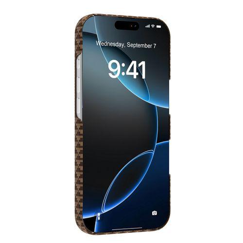 Apple iPhone 17 Pro Max Kılıf M-safe Şarj Özellikli Raptic Aramid Skin Origin Serisi Karbon Kapak