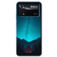 Potkal Hediye Fabrikası Poco x4 Pro Kılıf HD Desen Baskılı Arka Kapak - Night Fores Mount