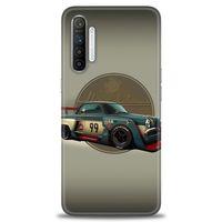 Realme XT Kılıf HD Baskılı Kılıf - Klasik Araba + Tam Ekran Koruyucu