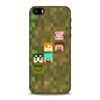Lopard Apple Iphone 5S Uyumlu Kılıf PiXel (14) Lansman Kılıf Minecraft Karakterleri