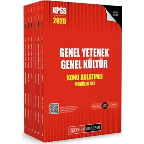 2026 KPSS Genel Yetenek Genel Kültür Lisans Konu Anlatımlı Modüler Set Pegem Yayınları