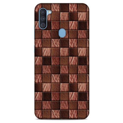Samsung Galaxy A11 Kılıf Patchwork (4) Koruma Kılıfı Açık Kahverengi