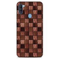Samsung Galaxy A11 Kılıf Patchwork (4) Koruma Kılıfı Açık Kahverengi