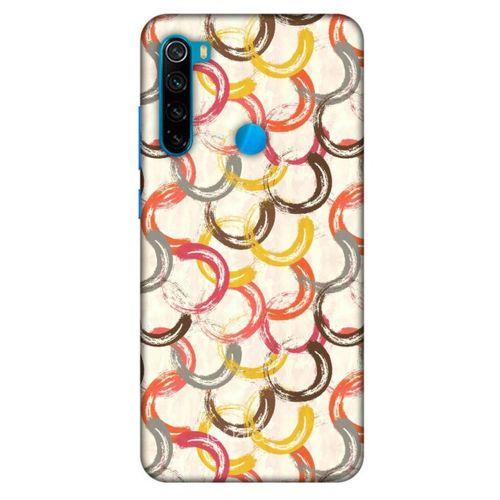 Xiaomi Redmi Note 8 Kılıf Pastel Renkler (33) Hybrid Kılıf Kahverengi Turuncu