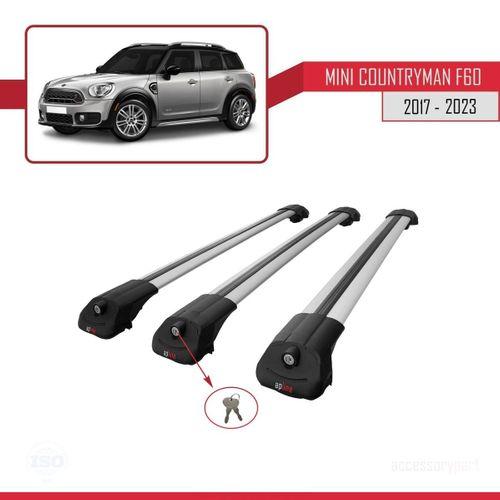 Mini Countryman (F60) 2017-2023 Arası ile uyumlu ACE-1 Ara Atkı Tavan Barı GRİ 3 ADET BAR