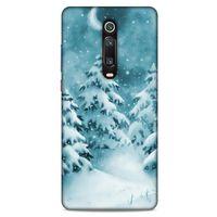 Xiaomi Redmi K20 Kılıf Snowix (36) Glitter Kılıf Beyaz Yeşil