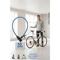 Çelik Örgü Kablo Kilit 5mm 50 cm Bisiklet Kilidi Motosiklet Kilidi Eşya Garaj Kilidi