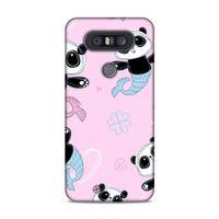 LG Q60 Kılıf Denizkizi Pandalar Arka Kapak Silikon Koruma Full Koruyucu