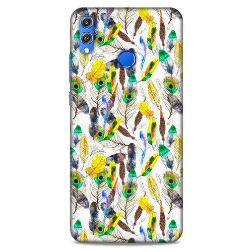Huawei Honor 8x Kılıf Desenli Özel Seri Tüyler (5) Koruma Kabı