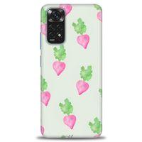 Xiaomi Redmi Note 12 4G Kılıf HD Baskılı Kılıf - Pembe Havuçlar + Tam Ekran Koruyucu