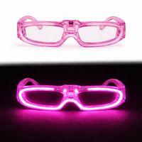 Pembe LED Işıklı Parti Gözlüğü 3 Modlu – Glow & Gece Eğlence Gözlüğü