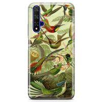 Honor View 20 Kılıf Suluboya Trochilus Arka Kapak Koruma Desenli Full Koruyucu