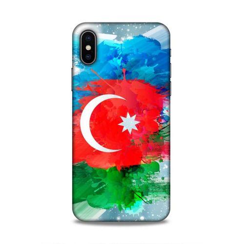Apple Iphone X Uyumlu Kılıf Azarbaijan (15) Antişok Kılıf Bayrak İllustre