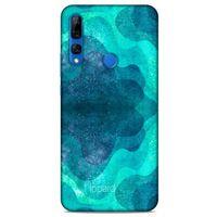 Huawei Y9 Prime 2019 Kılıf Pastel Renkler (6) Silikon Kılıf Mavi Yeşil
