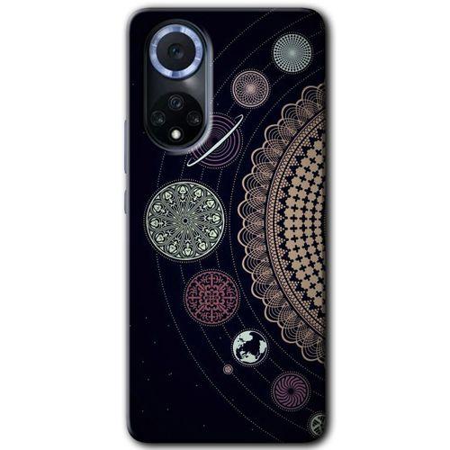 MRCİLETİSİM Huawei Nova 9 Kılıf HD Desen Baskılı Arka Kapak+Temperli Cam - Gezegen Döngüsü