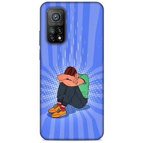 Xiaomi Mi 10T Pro 5G Kılıf Depresyon (32) Soft Silikon Kılıf Turuncu Kahve