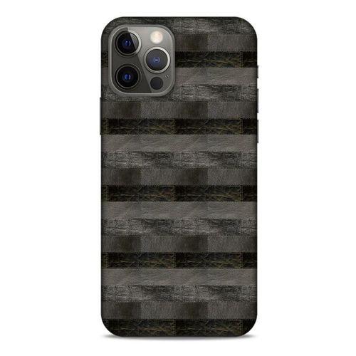 Apple iPhone 12 Pro Kılıf Patchwork (23) Ultra Koruma Kılıfı Siyah Gri