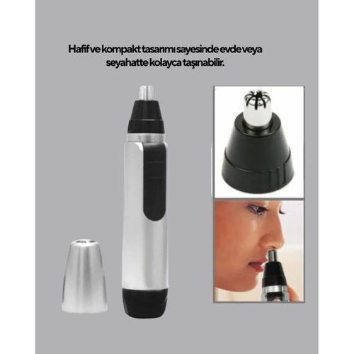 Burun Kulak Ve Kaş Tıraş Makinesi 3d Keskin Bıçaklı Pil İle Çalışan
