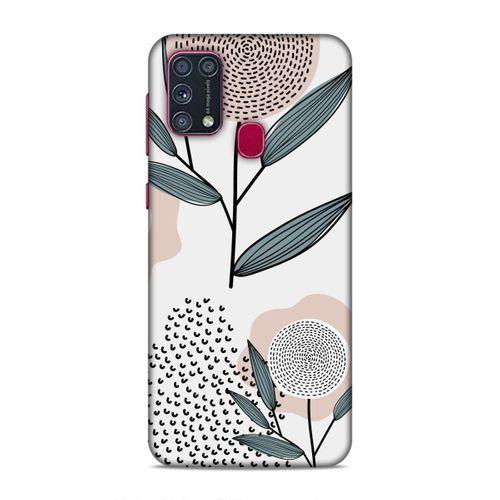 Samsung Galaxy M31 Kılıf Retro Cicekler Arka Kapak Silikon Koruma Full Koruyucu