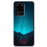 Galaxy S20 Ultra Kılıf HD Desen Baskılı Arka Kapak - Night Fores Mount + Kırılmaz Cam