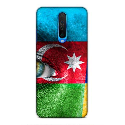 Xiaomi Poco X2 Uyumlu Kılıf Azarbaijan (42) Rugged Armor Kılıf Göz Bayrak