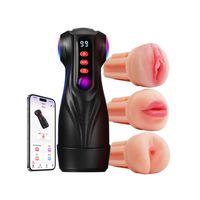 Uoffile Erkek Mastürbatörü – 3 Değiştirilebilir Kılıf, 9 Emiş & 9 Titreşim Modu