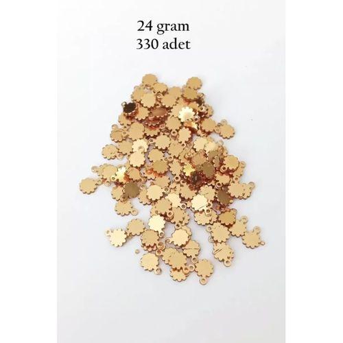 Oya Abiye Bileklik Kolye Pleksi Metalik Plastik Pul Altın Renk 24 gram 330 adet - BNC534
