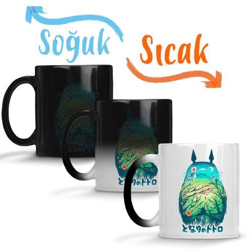Totoro 03 Sihirli Kupa Bardak Porselen