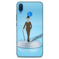 Huawei Psmart 2019 Kılıf FunnyMaX (45) Liquid Air Kılıf Açık Mavi Köpek
