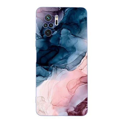 Redmi Note 10s Renkli Mermer Desenli Premium Silikonlu Telefon Kılıfı