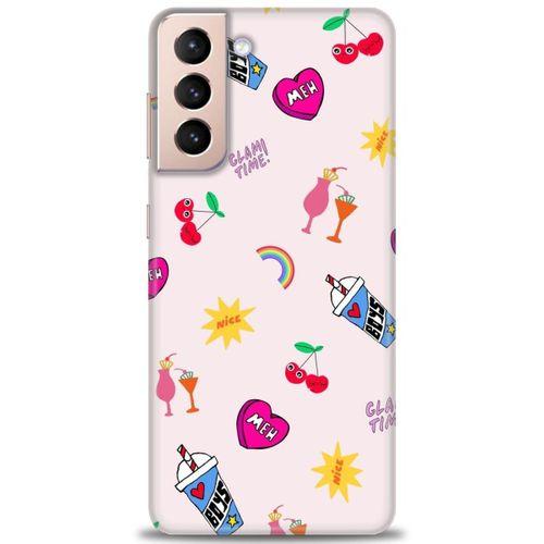 Samsung Galaxy S21 Plus Kılıf HD Baskılı Kılıf - Glam Time + Tam Ekran Koruyucu