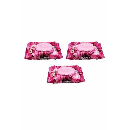3 Paket Red Rose Islak Havlu Mendil 90 Adet Kapaklı Gül Kokulu