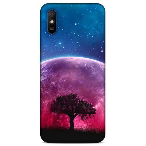 Lopard Xiaomi Redmi 9A Uyumlu Kılıf Gece'S (39) Liquid Crystal Kılıf Pembe Ay