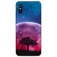 Lopard Xiaomi Redmi 9A Uyumlu Kılıf Gece'S (39) Liquid Crystal Kılıf Pembe Ay