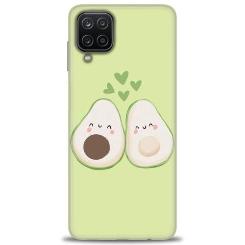 Samsung Galaxy M12 Kılıf HD Baskılı Kılıf - Avacado + Tam Ekran Koruyucu