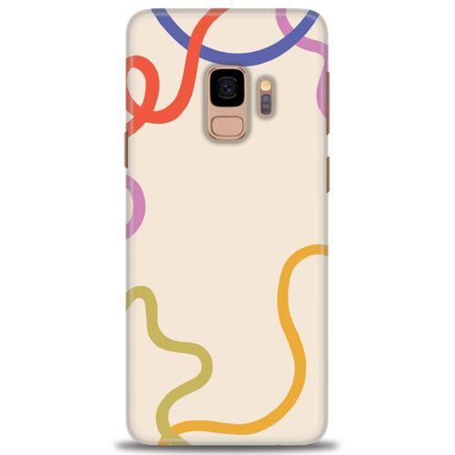 Samsung Galaxy S9 Kılıf HD Baskılı Kılıf - Renk Çizgileri + Tam Ekran Koruyucu