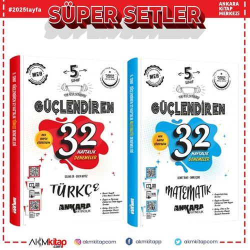 Ankara Yayıncılık 5.Sınıf Türkçe ve Matematik Güçlendiren 32 Haftalık Deneme Seti 2 Kitap