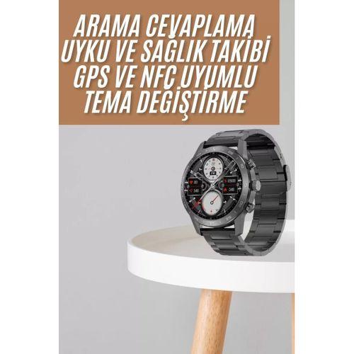 Akıllı Saat Çelik Kordon Çağrı Cevaplama Amoled Ekran Titreşimli Uyku Ve Sağlık Takibi