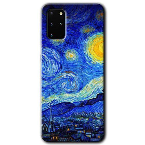 Samsung Galaxy S20 Plus HD Baskılı Kılıf + 9D Tam Ekran Koruyucu - Starry Night