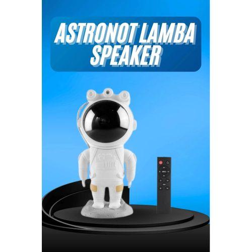 Gece Lambası Astronot Bluetooth Hoparlörlü Galaksi Işık Projektörü