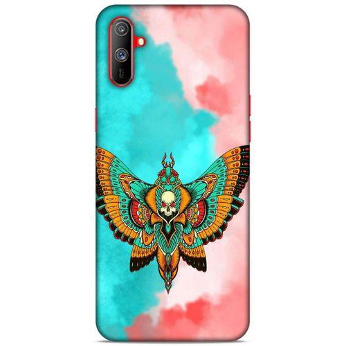 Lopard Oppo Realme C3 Uyumlu Kılıf Tattoo's (21) Koruyucu Kapak İskelet Kelebek