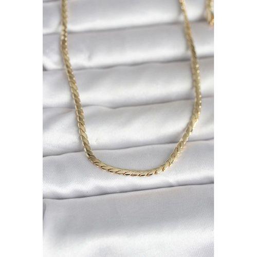 CM 14K Gold Renk Yassı Model 60 cm Kadın Kolye